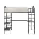 preview thumbnail 3 of 4, Furniture of America Orven Modern Black Metal Twin Loft Bed with Desk and Shelves