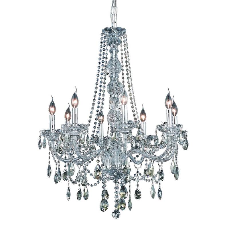 Elegant Lighting 7958D28-GT/RC Verona 8 Light 28" Wide Crystal - Chrome