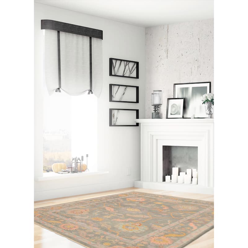 ECARPETGALLERY Hand-knotted Modern Oushak Teal Wool Rug - 7'10 x 9'10