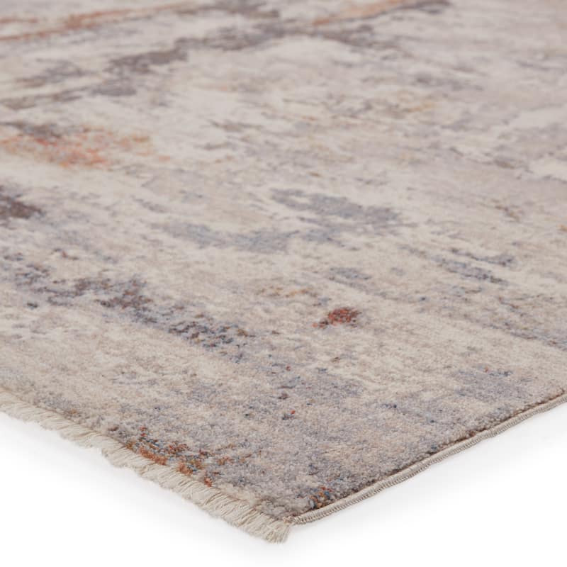 Heath Abstract Gray/ Red Area Rug