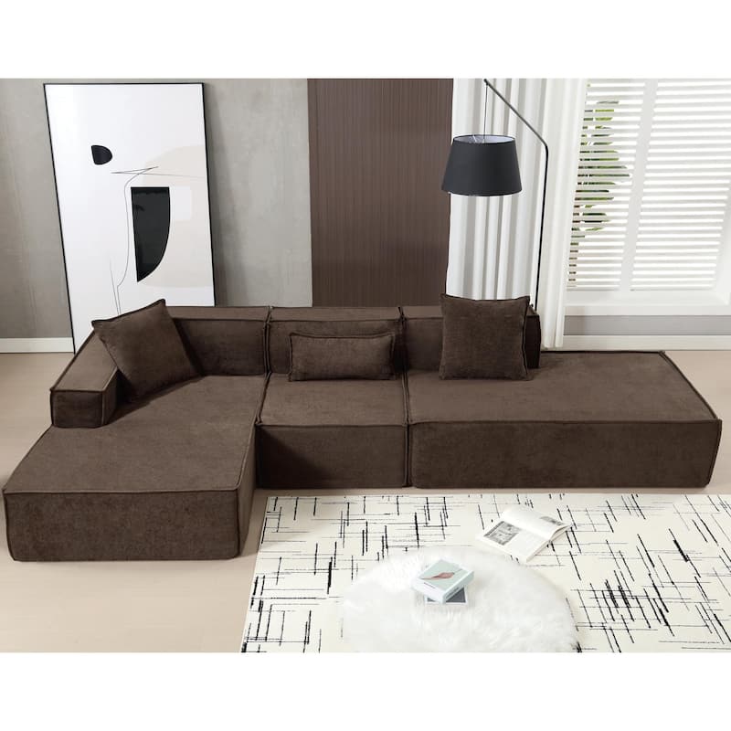 Modular Combination Living Room Sofa Set,Modern Sofa,Free Installation Sofa,L-shaped,Italian Minimalist Tofu Block Sofa