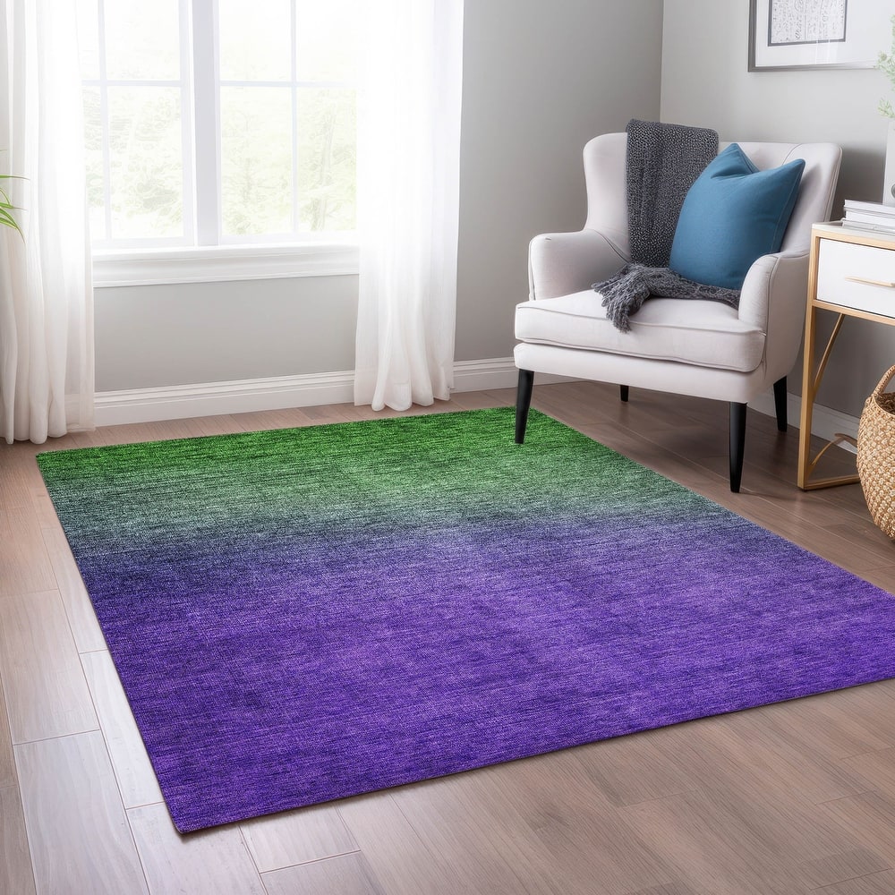 Machine Washable Indoor/ Outdoor Chantille Modern Ombre Rug