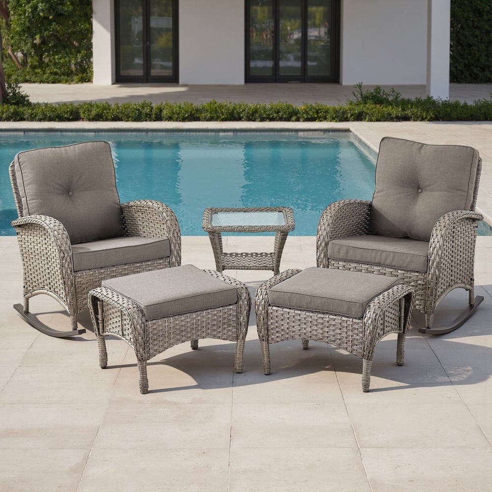 Gymojoy Premium Wicker Patio Furniture Set - Ultimate Comfort & Weather-Resistant Design