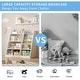 preview thumbnail 4 of 42, 4-Tier Kids Bookshelf with Storage Pockets,Toy Organizer Cabinet