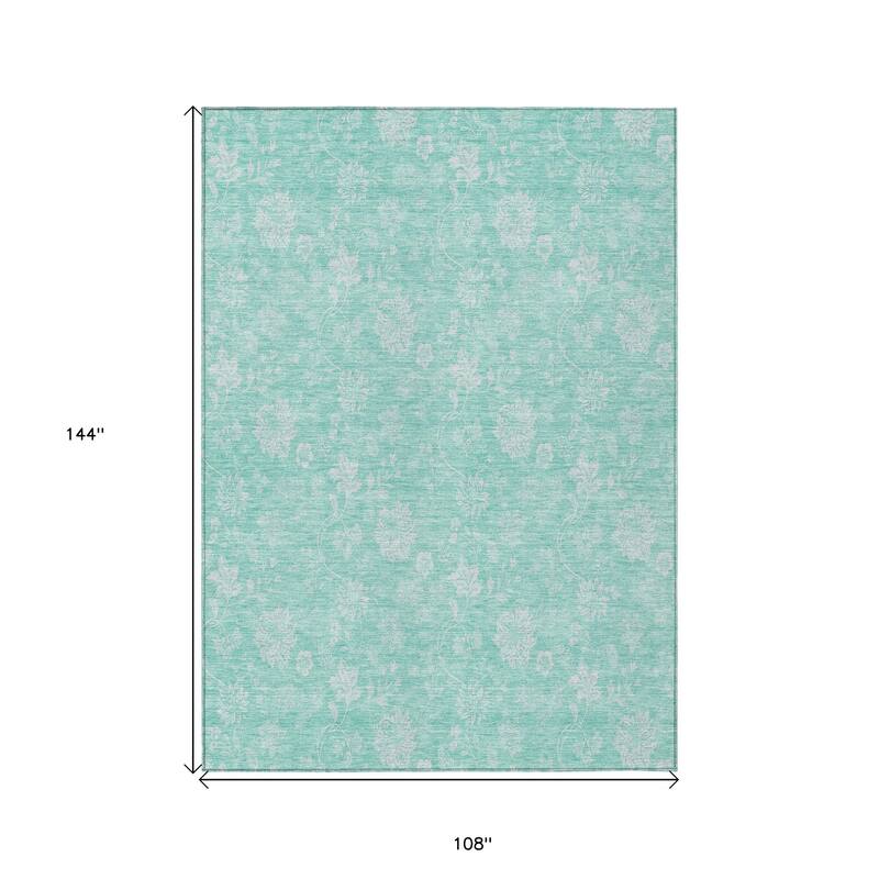 HomeRoots Floral Transitional Rectangle Outdoor Rug