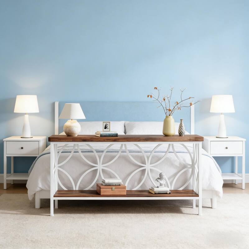 Nordic Style 2-Tier Console Table - Stylish Sofa & Coffee Table