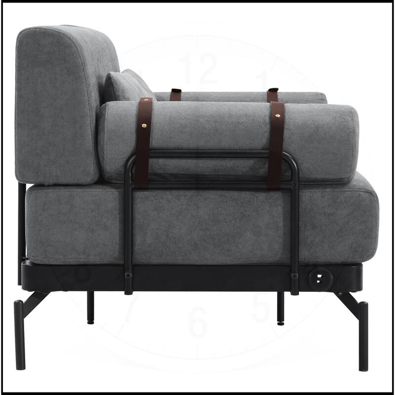 59" Loveseat Sofa with Flexible USB Ports