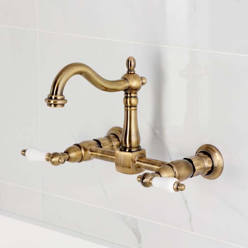 Heritage Two-Handle Wall Mount Bridge Kitchen Faucet