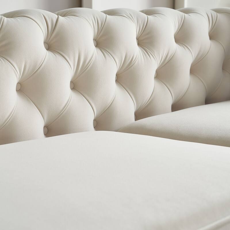 86'' W Luxury Modern Tufted Sofa with 2pcs of toss pillows for Living Room ,Bedroom