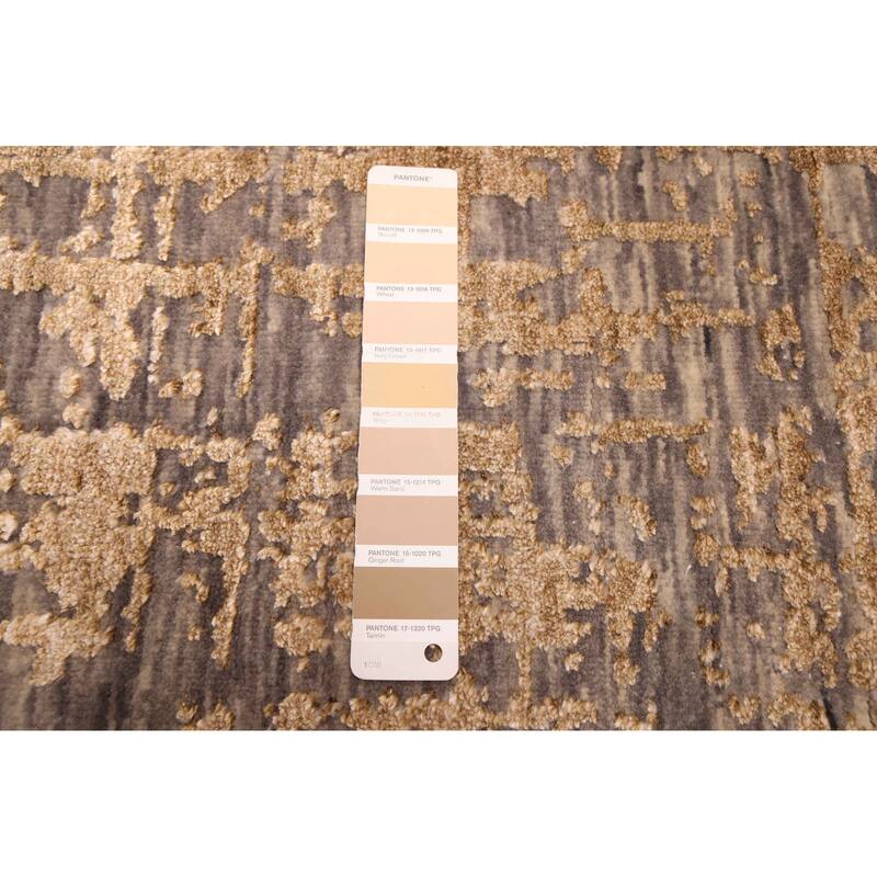 ECARPETGALLERY Hand-knotted Legacy Light Brown Silk, Wool Rug - 6'0 x 6'0