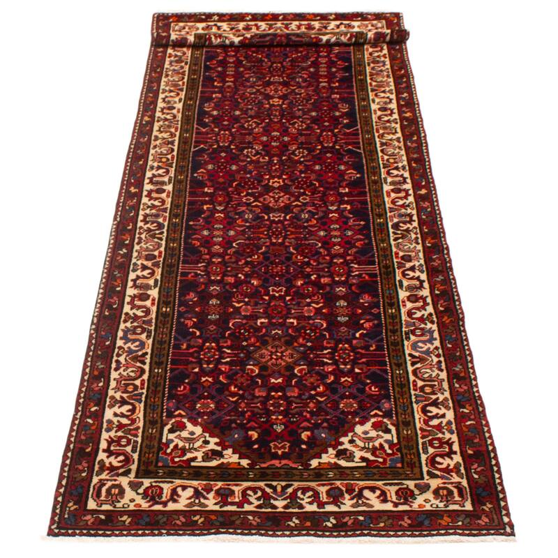 ECARPETGALLERY Hand-knotted Andelz Navy Wool Rug - 3'10 x 13'3