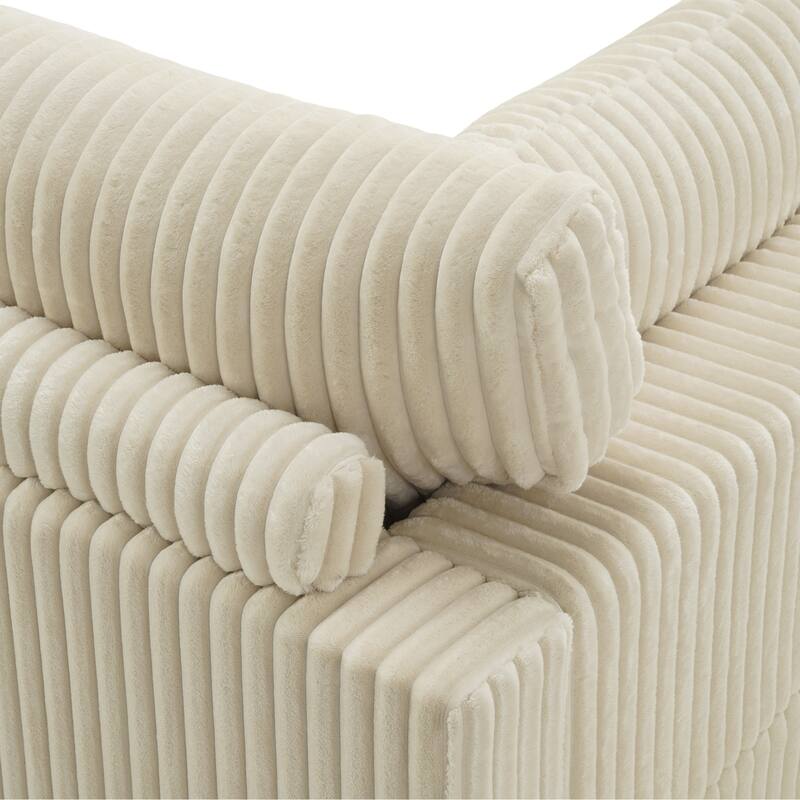 Plush Flannel Modular Sectional Sofa for Living Room