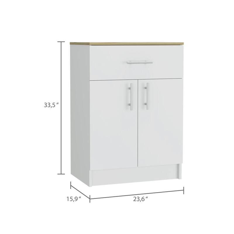 Oxford Pantry Cabinet, One Drawer, One Double Door Cabinet With Two Shelves