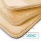 Clara Clark Ultra Soft Plush Bathroom Rug - Non-Slip, Velvet, Memory Foam Bath Mat - Set of 2