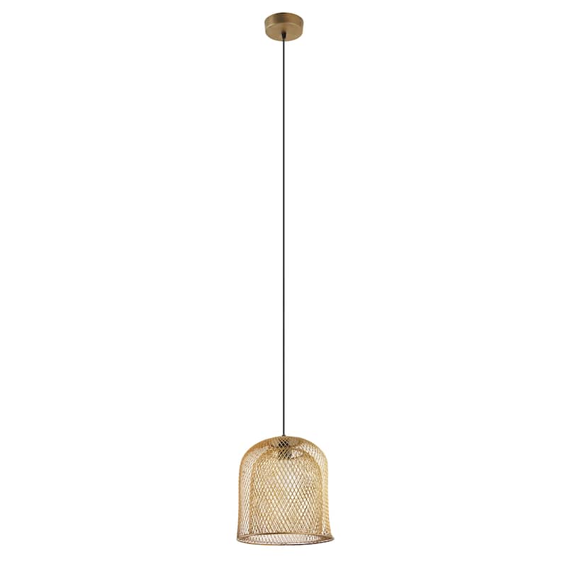 Azure River of Goods Gold Bell-Shaped Pendant Lamp - 10.1" x 10.1" x 12.25"/71.25"
