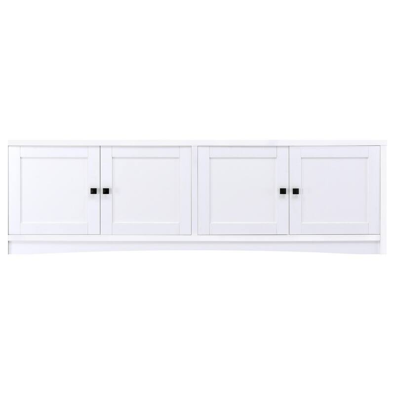 Donna 3pc TV Stand Wall Unit with 2 Media Towers, White, 78 Inch