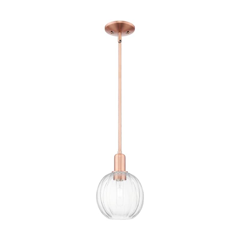 Innovations Lighting Downtown Urban - Preston - 1 Light 7" Globe Shade Stem Hung Mini Pendant
