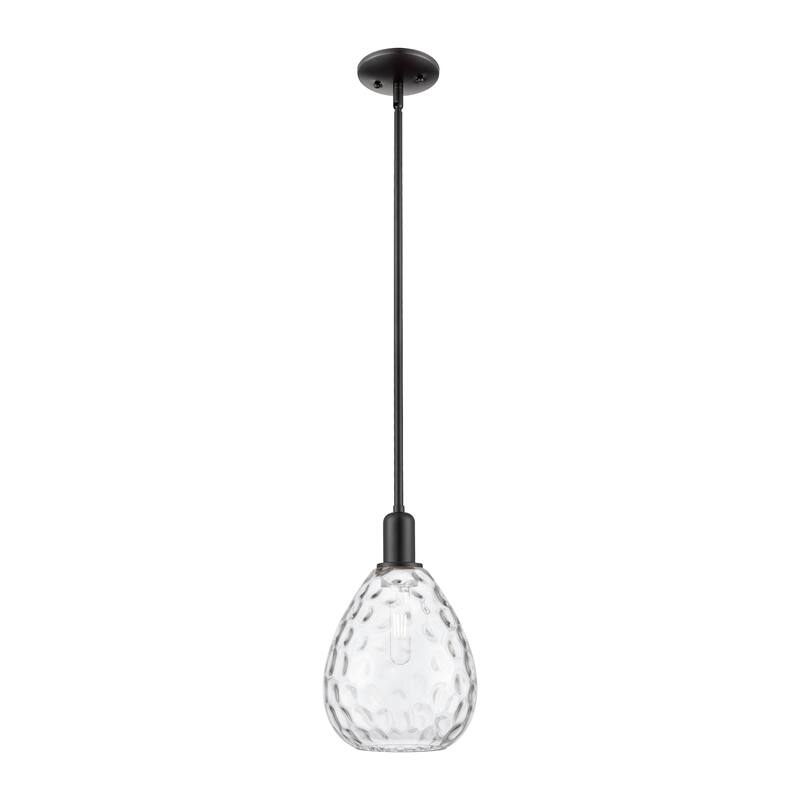Innovations Lighting Endless Possibilities Arcadia - Waverly - 1 Light 8" Stem Hung Mini Pendant - Clear/Matte Black