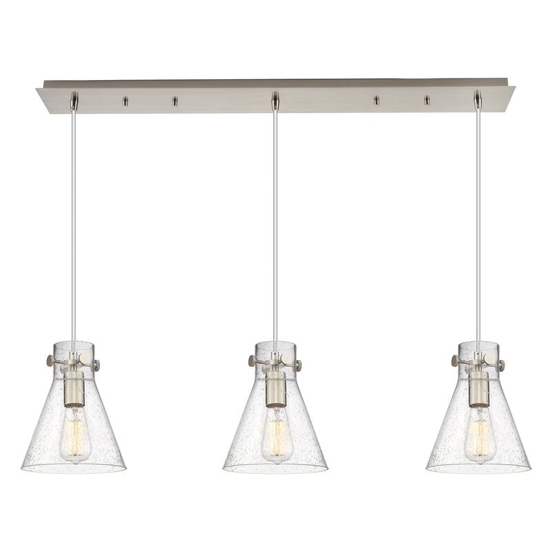 Innovations Lighting Newton Cone - 3 Light 8" Cord Hung Linear Pendant.