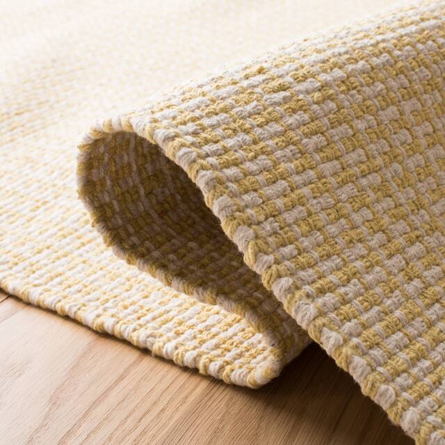 SAFAVIEH Handmade Montauk Rukhsana Flatweave Cotton Fringe Rug