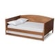 preview thumbnail 1 of 10, Veles Modern Ash Walnut Finished Wood Full Size Daybed with Trundle Brown
