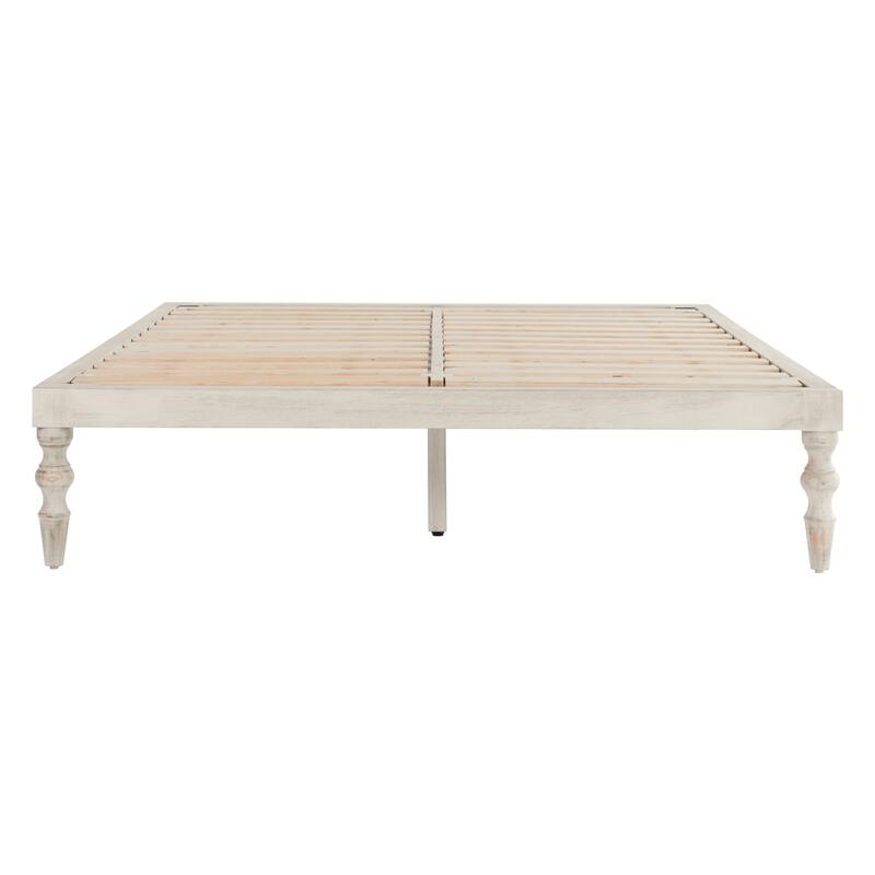 MH London Rhonda Solid Mango Wood Platform Bed