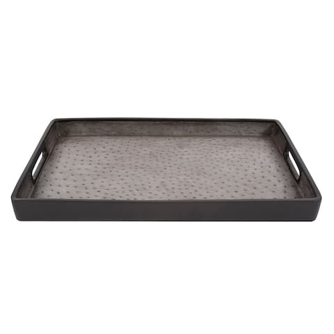 Faux Ostrich Skin Tray - 1H x 20W x 13D