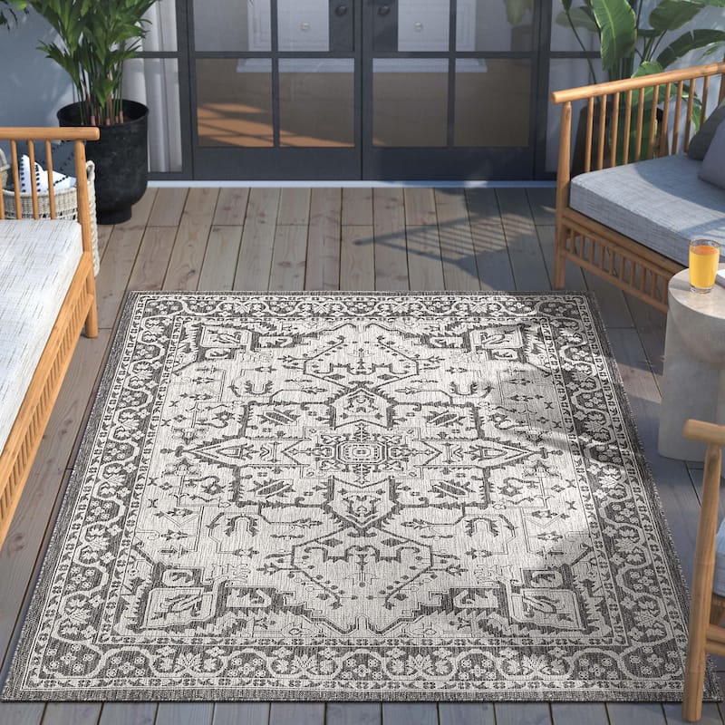 Well Woven Lia Celesine Persian Oriental Indoor Outdoor Area Rug