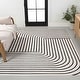 preview thumbnail 30 of 131, JONATHAN Y Aarhus Minimalist Angle Geometric Ivory/Cream Area Rug 2x8 - Black/White
