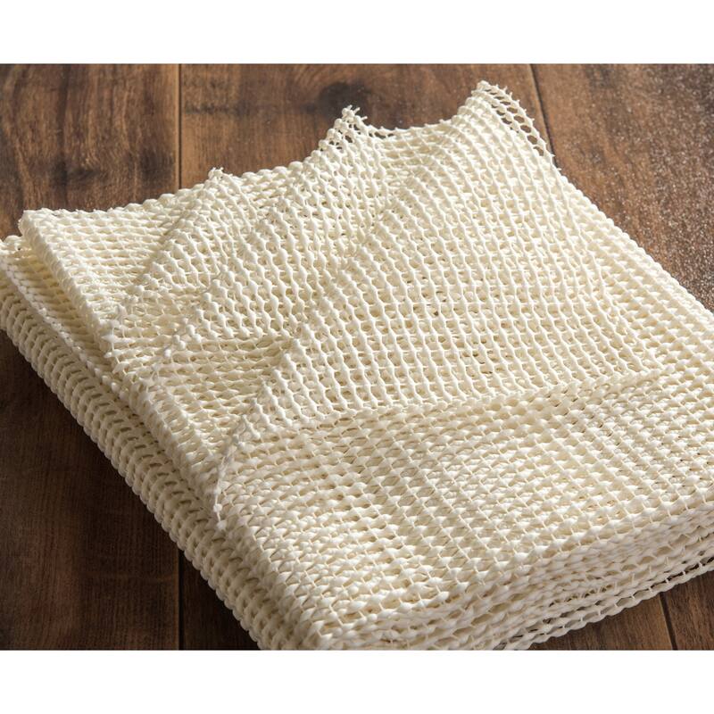 SAFAVIEH Grip Rug Pad 1/8" with Open Weave Grid Pattern - Slip Resistant & Trim-to-Fit - Creme
