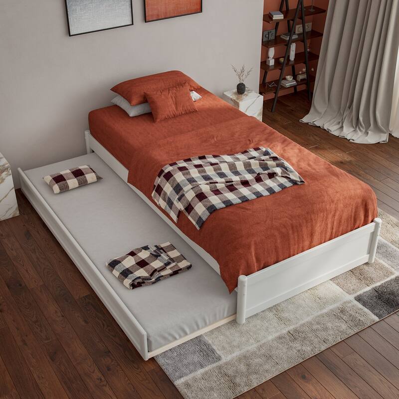 Barcelona Panel Platform Bed with Twin XL Trundle
