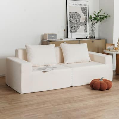 Convertible Foam Multi-Functional Sofa Chair Loveseat Twin Size for Living Room