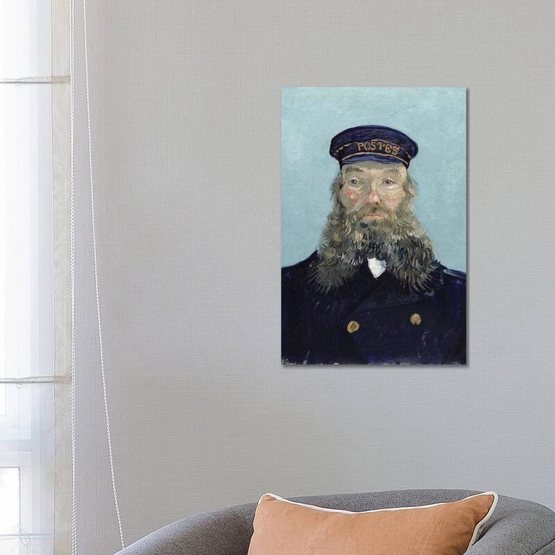 iCanvas "Portrait of Postman Roulin, 1888" by Vincent van Gogh Canvas Print - 26x18x1.5