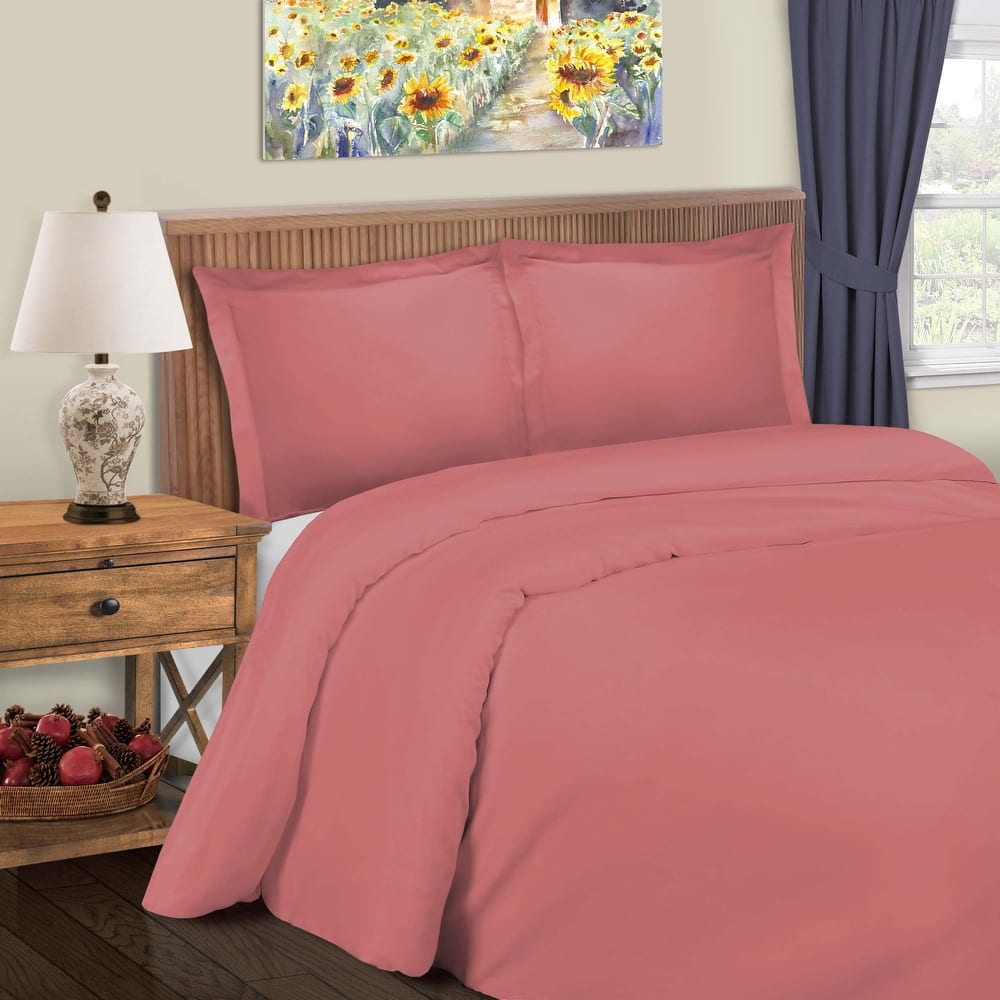 Superior 600 Thread Count Cotton Blend Duvet Cover Set