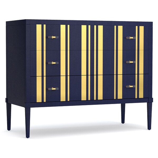 Hooker Furniture 1586-90017-2 Parker 42" Wide 3 Drawer Rubberwood and Sycamore Wood Dresser from the Cynthia Rowley Collection