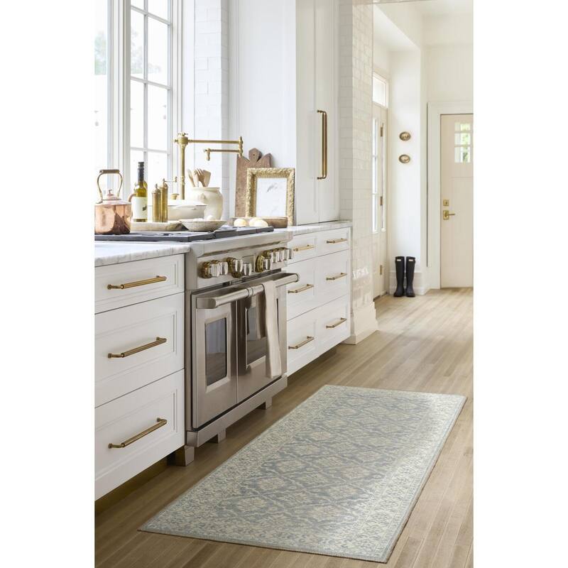 Nabela Noor Home x Livabliss Aram Traditional Area Rug - 7'9" x 10' - Denim