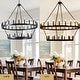 preview thumbnail 10 of 12, Modern Farmhouse Chandelier Light Fixture Large Round Classic Chandeliers