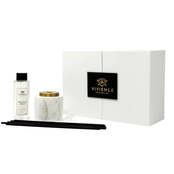 White Marble Reed Diffuser, "White Flower" Scent