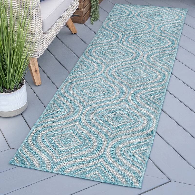 Colonnade Modern & Contemporary Abstract Indoor/Outdoor Area Rug