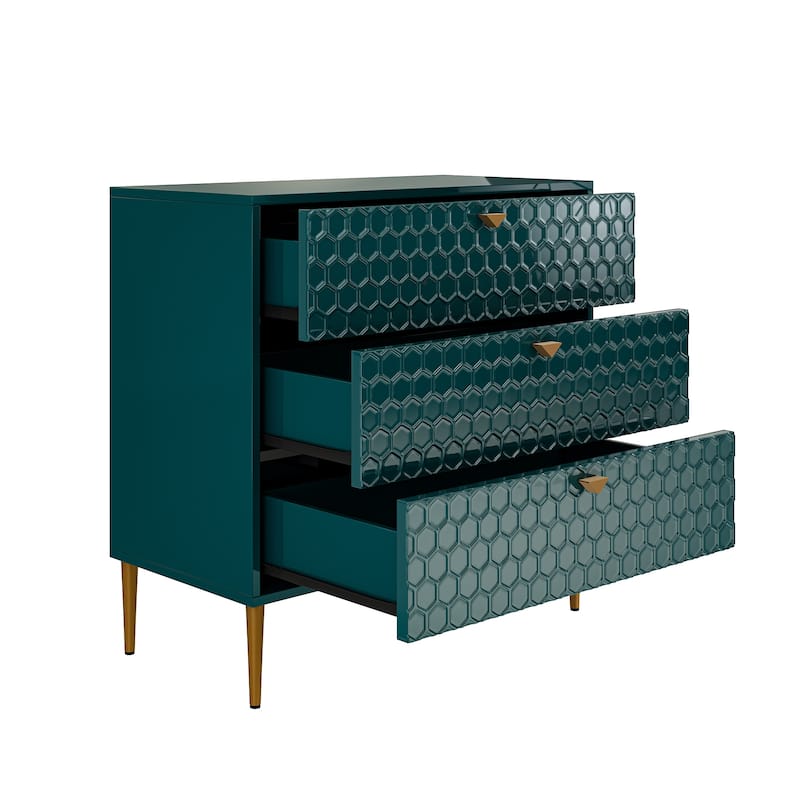 Morden Wood Furniture 3-Drawer Dresser Chest