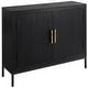 preview thumbnail 5 of 6, Uttermost Front Range Dark Oak 2 Door Cabinet - 40.25 W X 32.5 H X 11.625 D (in)