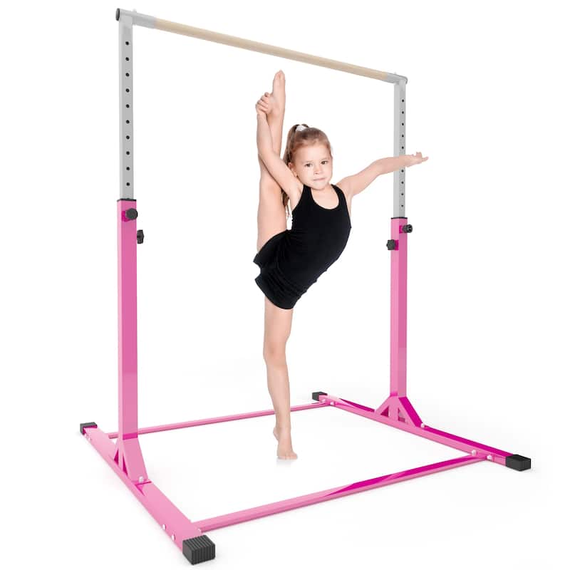 Zenova Gymnastics Bar Gymnastic Horizontal Kip Bar for Kids Age 3-15 Home Gym Indoor Equipment