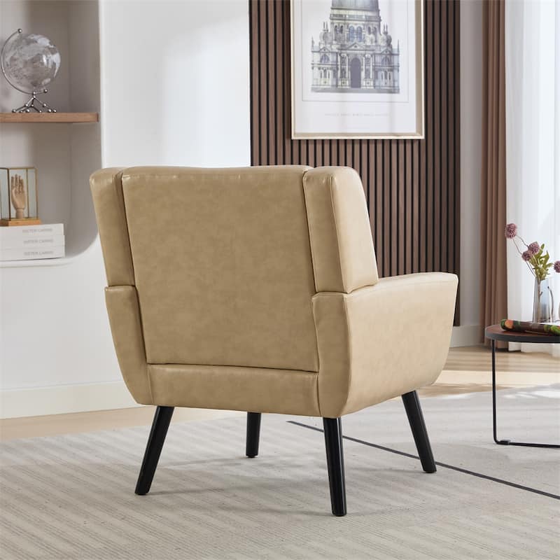 Modern Soft Ergonomics Accent Chair with Black Legs For Indoor Home