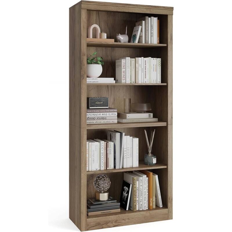 71 in 5 Tiers Tall Bookcase, Floor Standing Display Shelves for Bedroom - N/A