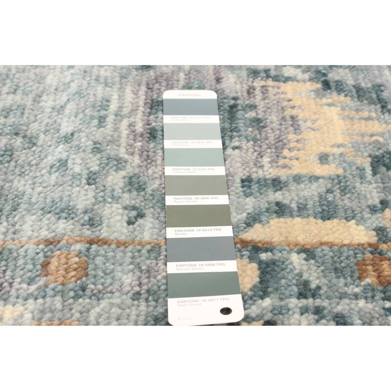 ECARPETGALLERY Hand-knotted Mystique Teal Wool Rug - 5'0 x 7'1