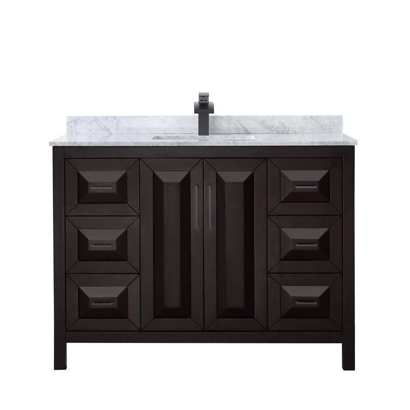 Wyndham Collection Daria 48" Free Standing Single Vanity Set with MDF