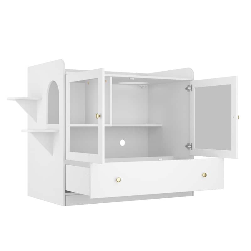 Multifunctional Pet Litter Box Cabinet Stylish Hideaway for Your Cat