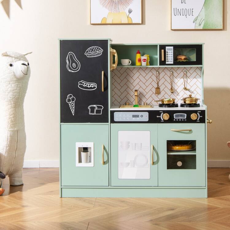 Pretend Play Kitchen with Utensils for Kids Aged 3+ - 36" x 12" x 39"