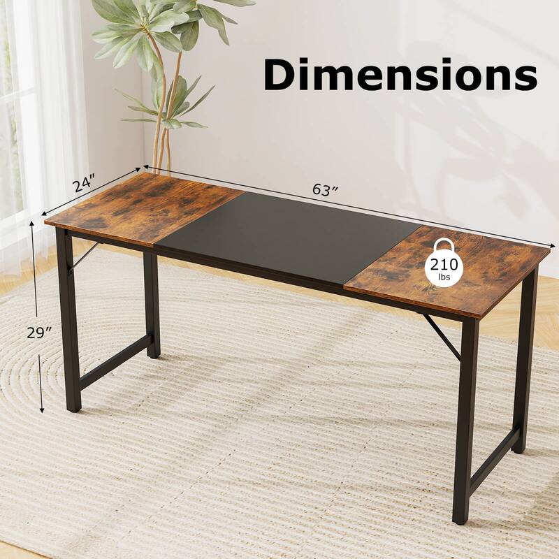Costway Set of 6 63" Large Computer Desk Writing Workstation - See Details