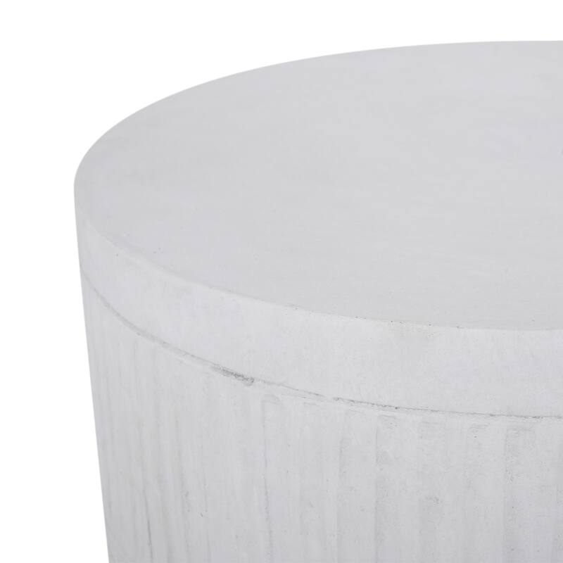 Travis Outdoor Lightweight Concrete Side Table by Christopher Knight Home